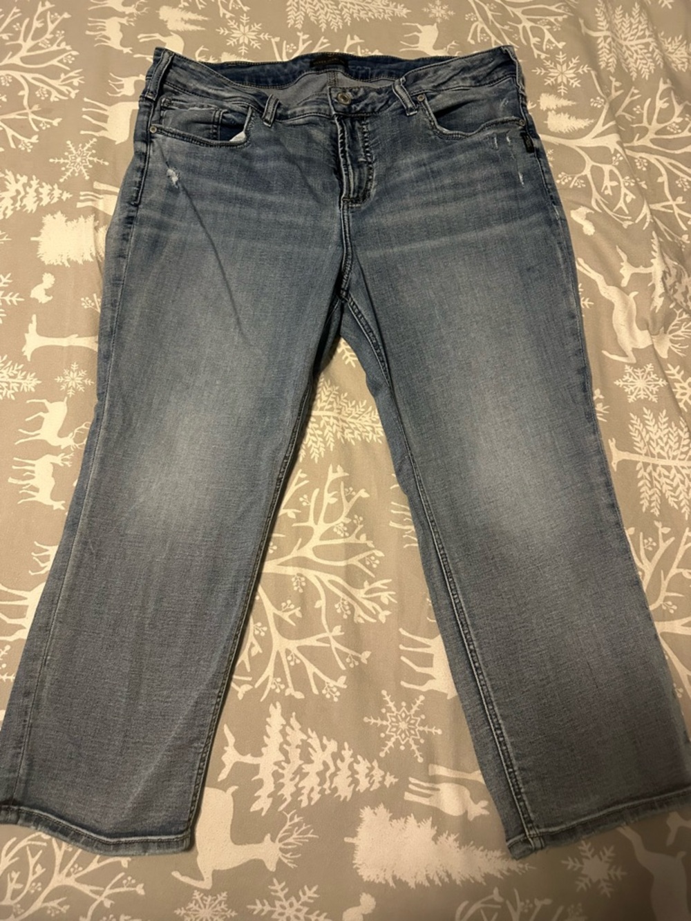 Silver Jeans Women's Light Blue Cropped Ankle Denim